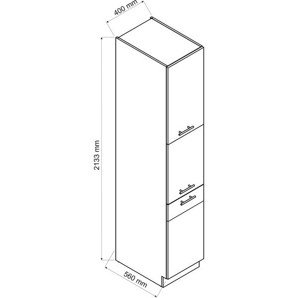 Vysoká kuchynská potravinová skrinka (šírka 40 cm) Kian – STOLKAR-image-1