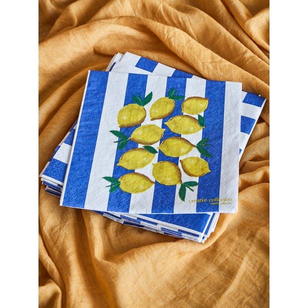 Papierové obrúsky v súprave 20 ks 33x33 cm Limone – Bloomingville-image-2