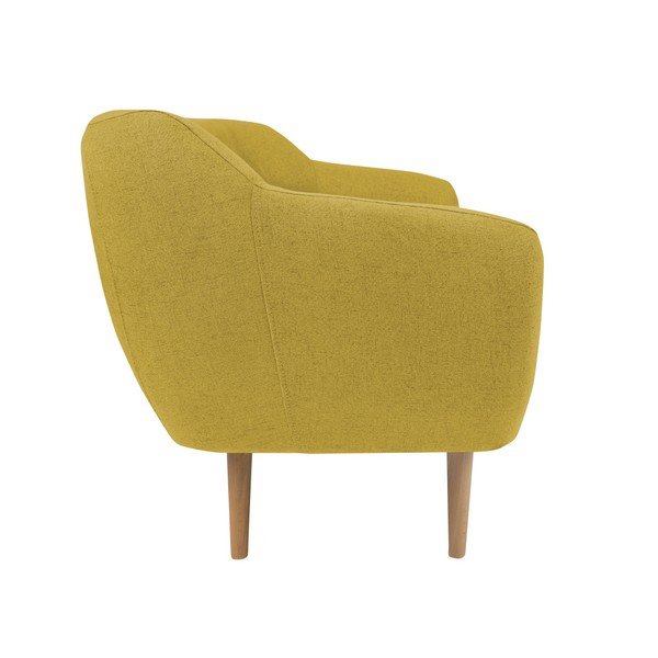 Žltá dvojmiestna pohovka so svetlými nohami Mazzini Sofas Sicile-image-2