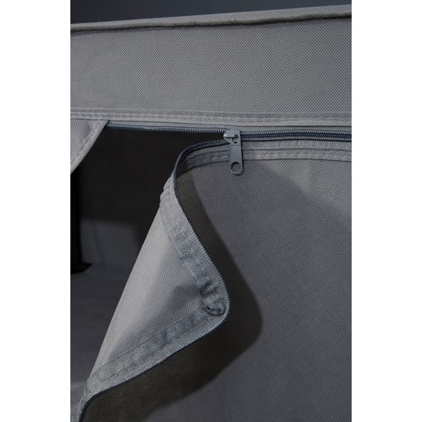 Sivá látková šatníková skriňa 90x160 cm Dara – Premier Housewares-image-4