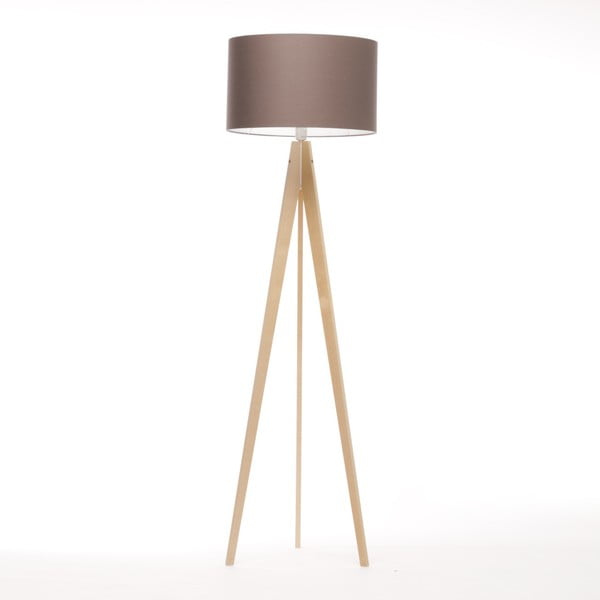 Hnedá stojacia lampa 4room Artist, breza, 150 cm