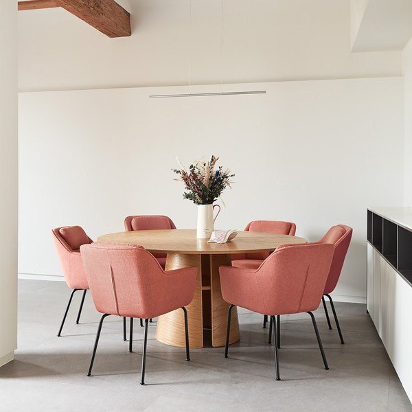 Okrúhly jedálenský stôl v dekore jaseňa ø 157 cm Cep – Teulat-image-1