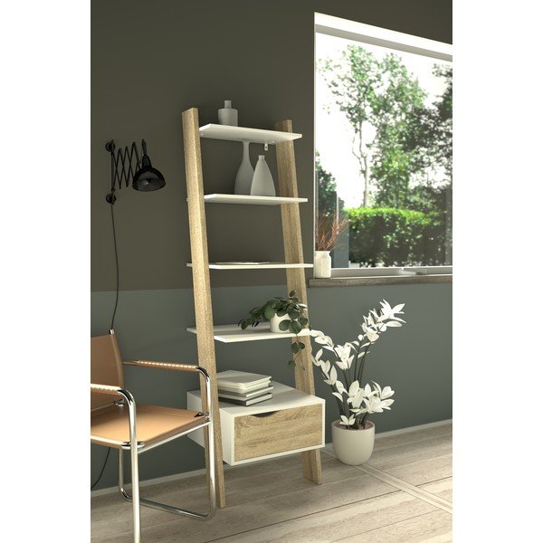 Knižnica v dubovom dekore Tvilum Oslo-image-1