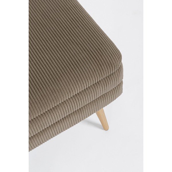 Taupe polstrovaná lavica Olga – Bizzotto-image-4