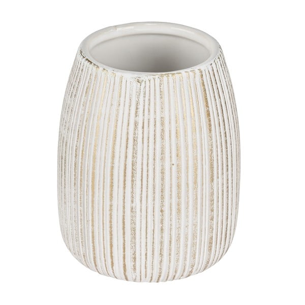 Biely/v zlatej farbe keramický téglik na zubné kefky Pascoli – Wenko-image-3