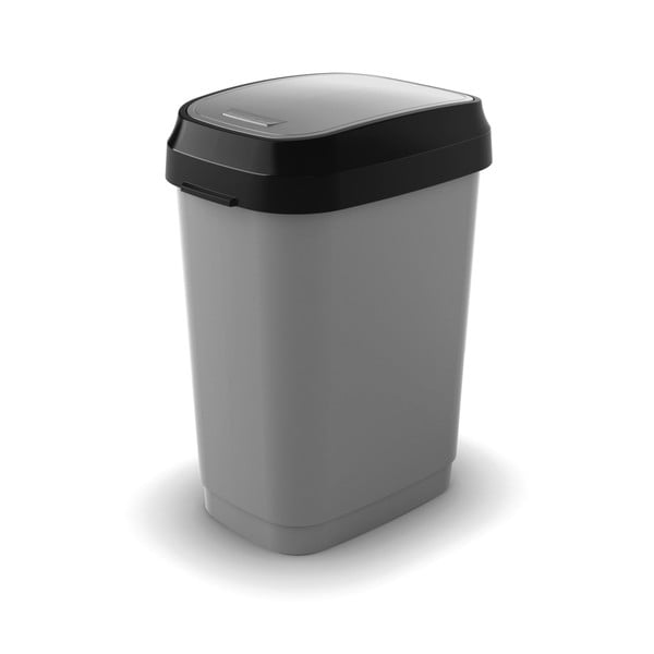 Sivý odpadkový kôš 25 l Dual Swing Bin M – KIS