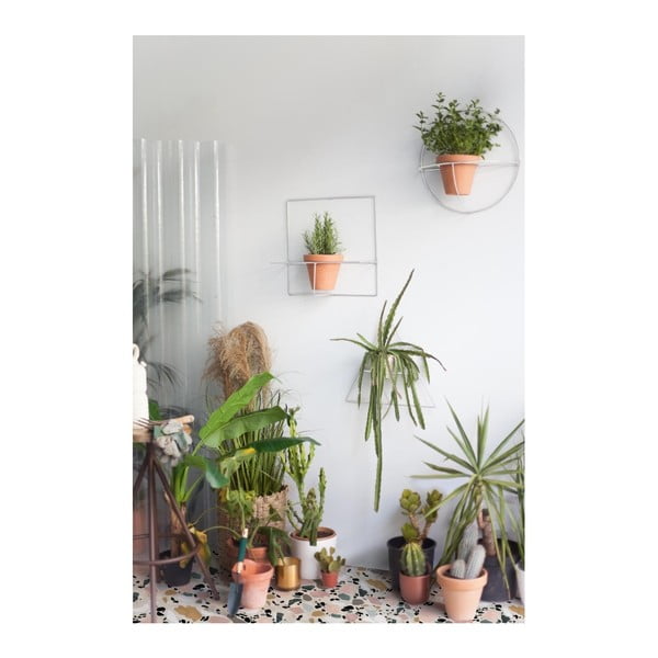 Biely nástenný držiak na kvetináč Really Nice Things Triangle-image-2