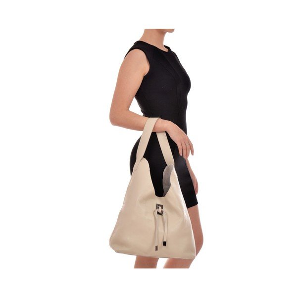 Béžová kožená kabelka Roberta M Halum Beige-image-1