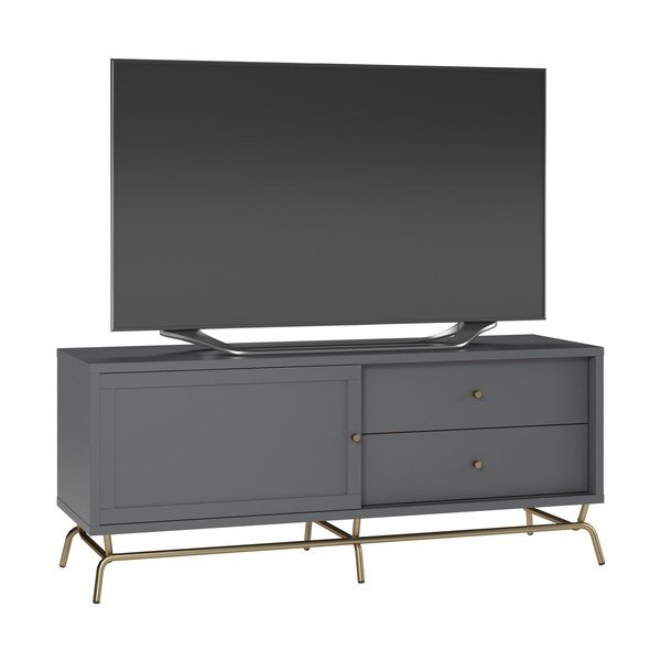 Sivý TV stolík 150x62 cm Madison - Støraa-image-3