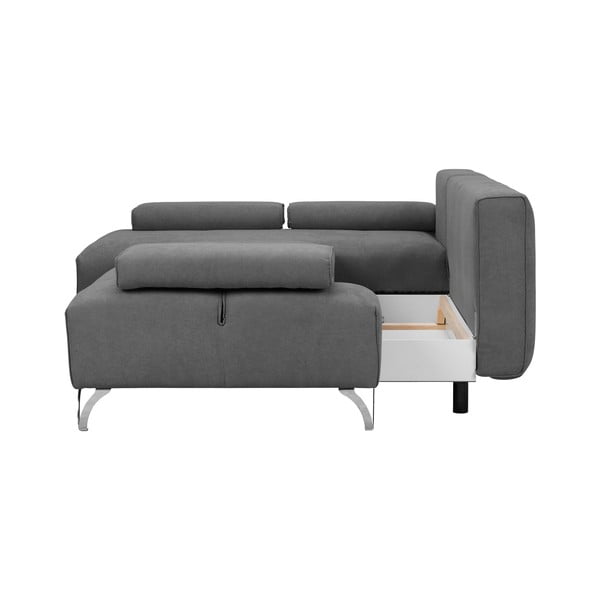 Svetlosivá rohová rozkladacia pohovka Windsor & Co Sofas Virgo, pravý roh-image-4