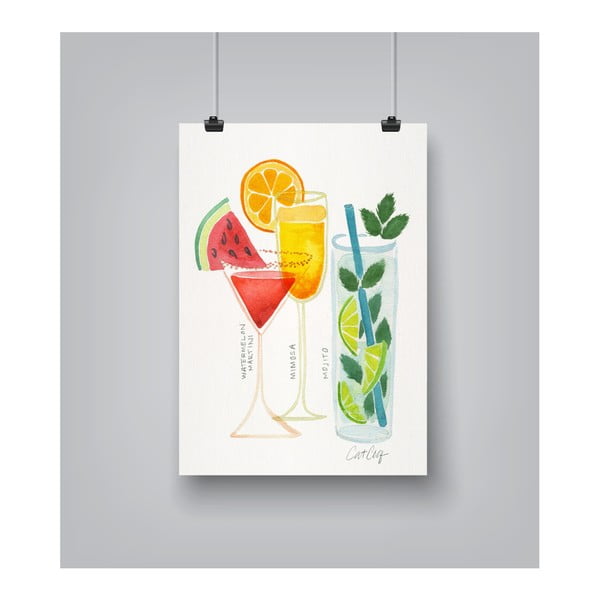 Plagát Americanflat Summer Cocktails, 30 × 42 cm