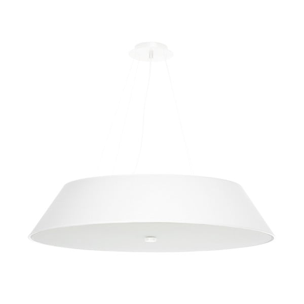 Biele závesné svietidlo s textilným tienidlom ø 70 cm Hektor – Nice Lamps