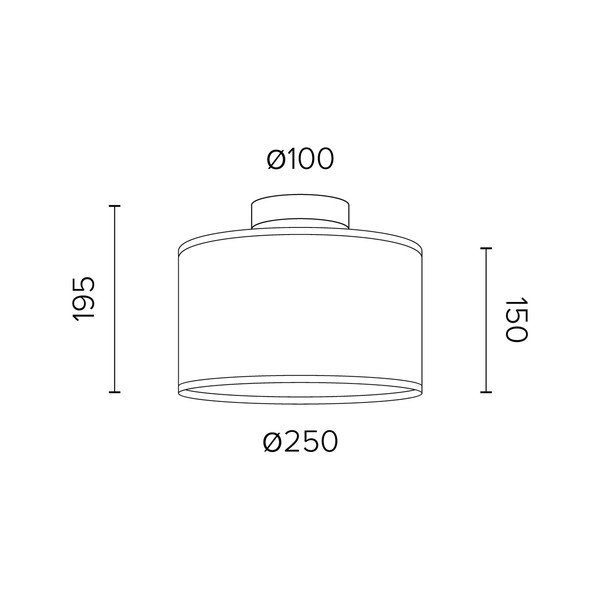 Béžové stropné svietidlo Bulb Attack Trece, ⌀ 25 cm-image-1