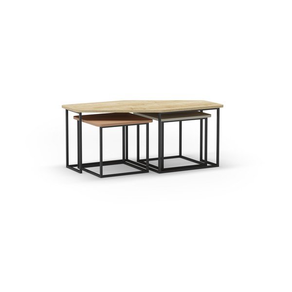 Konferenčné stolíky v súprave 3 ks 60x111,5 cm Zoya – Marckeric-image-2