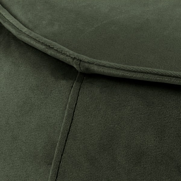 Tmavozelený zamatový puf Actona Mie, ⌀ 60 cm-image-1