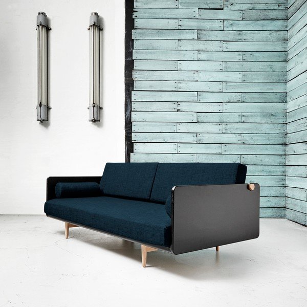 Variabilná pohovka Karup Deva Black/Raw Oak/Deep Blue-image-1