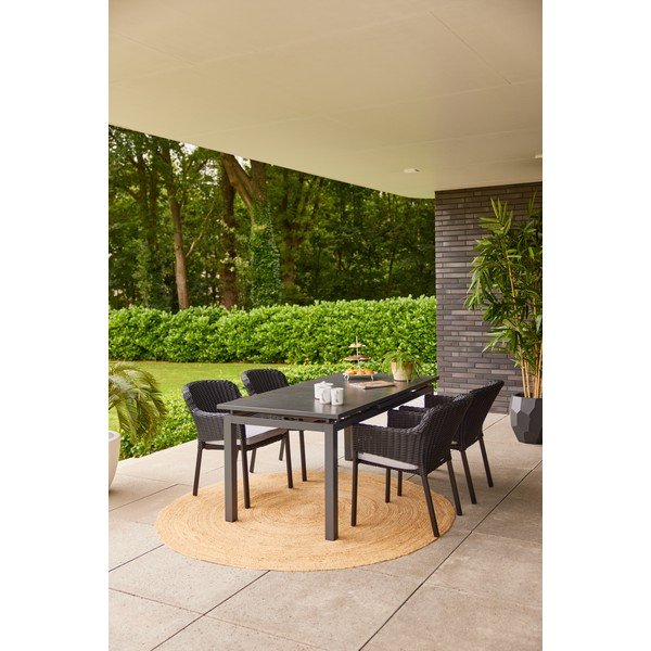 Čierna plastová záhradná stolička Cairo – Hartman-image-1