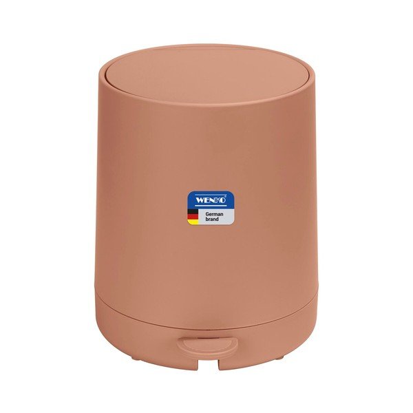 Hnedý pedálový plastový odpadkový kôš 5 l Fablo – Wenko-image-3