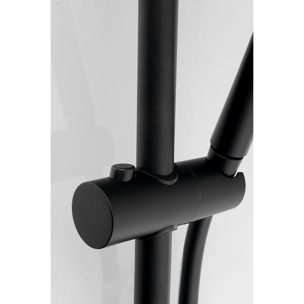 Matne čierna mosadzná sprchová súprava s ručnou sprchou a posuvným držiakom 70 cm – Sapho-image-1