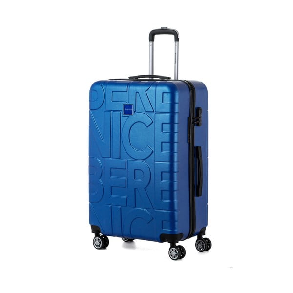 Modrý cestovný kufor Berenice Typo, 107 l