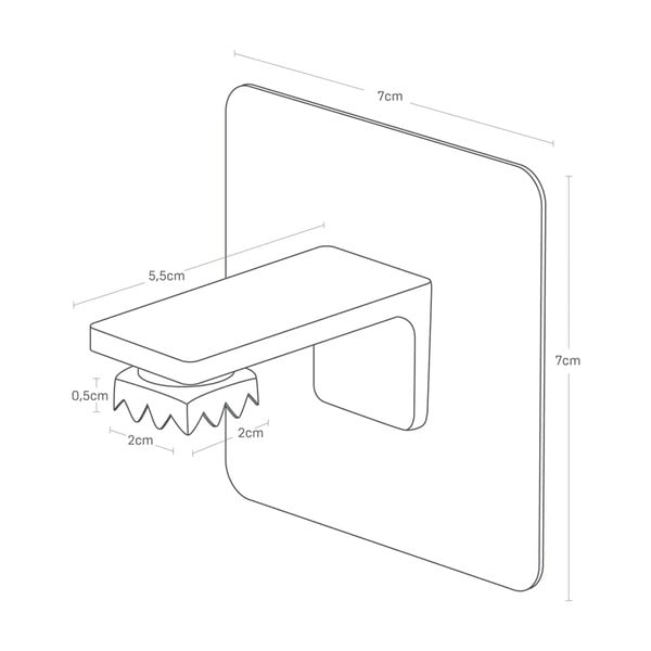 Čierny samodržiaci plastový magnetický držiak mydla Film Hook – YAMAZAKI-image-4