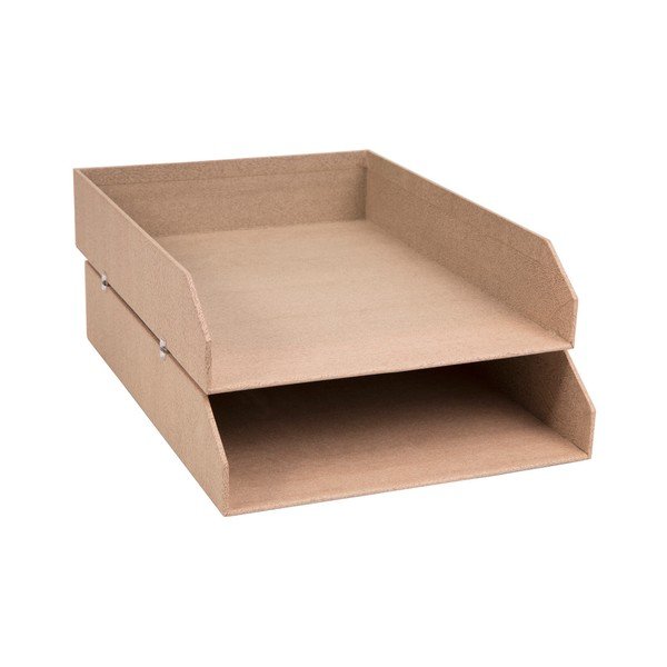 Hnedý 2-poschodový organizér na dokumenty Bigso-image-1