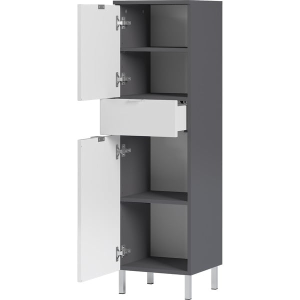 Bielo-sivá skrinka Germania Mauresa, výška 120 cm-image-2