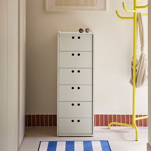 Krémovobiela skrinka 40x118x40 cm Wally – Teulat-image-1