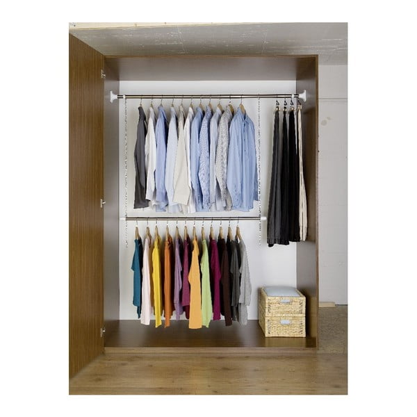 Kovový teleskopický stojan na oblečenie v striebornej farbe Garment – Wenko-image-2