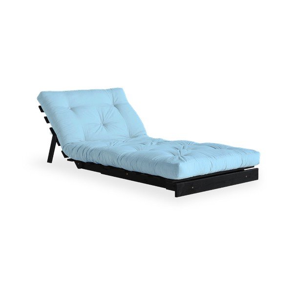 Rozkladacie kreslo so svetlomodrým poťahom Karup Design Roots Black/Light Blue-image-4