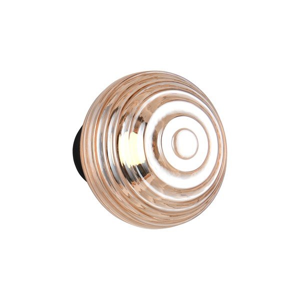 Jantárové sklenené LED nástenné svietidlo na USB ø 15,5 cm Earl – Reality-image-3