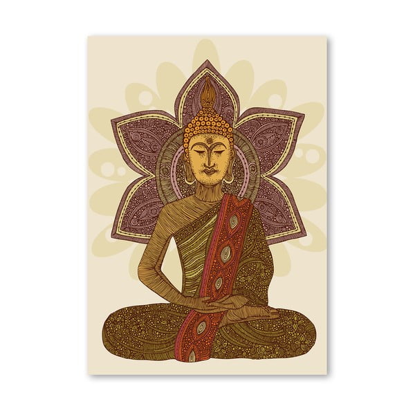 Autorský plagát Sitting Buddha od Valentiny Ramos