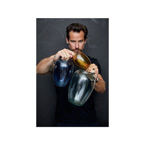 Modrá sklenená váza Bitz Kusintha, ø 14 cm-image-2