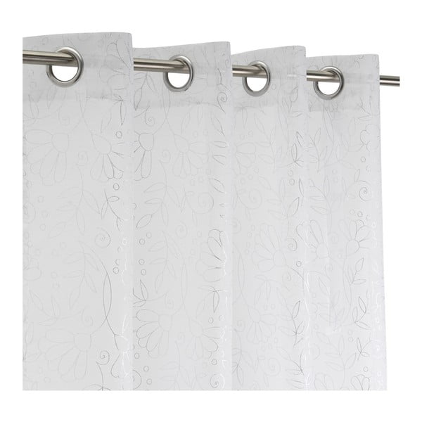 Biela/v striebornej farbe záclona 140x260 cm Pucka – Casa Selección-image-2