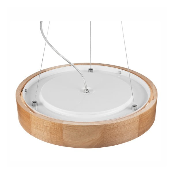 Hnedé závesné svietidlo so skleneným tienidlom ø 47 cm Eveline – LAMKUR-image-4