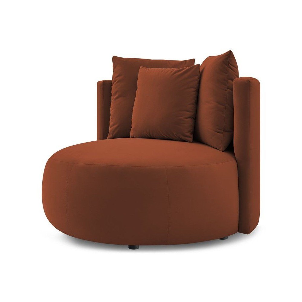 E-shop Oranžové zamatové kreslo Cesar – Bobochic Paris