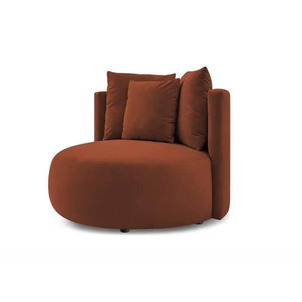 Oranžové zamatové kreslo Cesar – Bobochic Paris