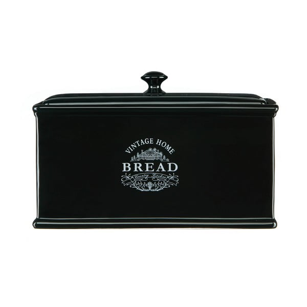 Čierny box na chlieb Premier Housewares Vintage Home