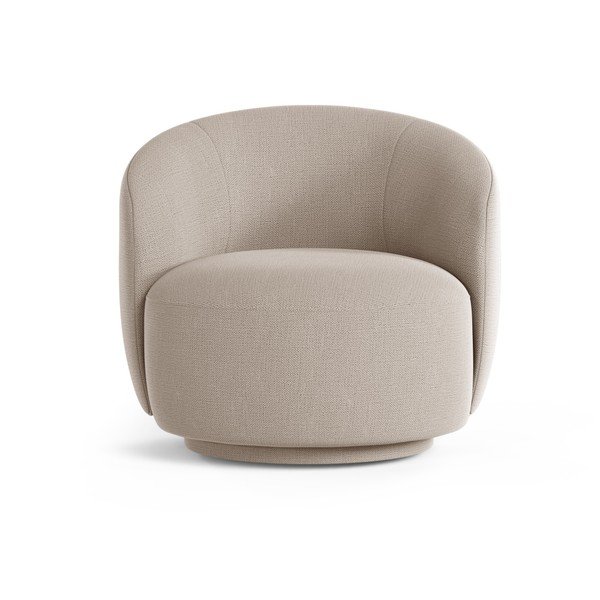 Svetlohnedé otočné ženilkové kreslo Letizia – Micadoni -image-1