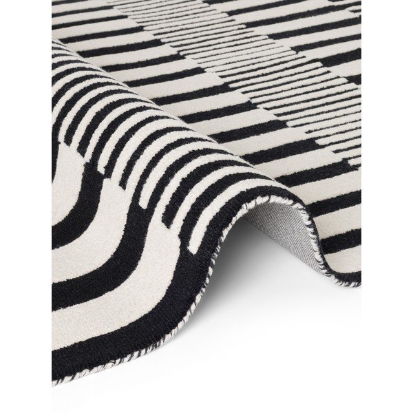 Čierno-biely ručne tkaný vlnený koberec 200x290 cm Stryve Pulse – Elle Decoration-image-4