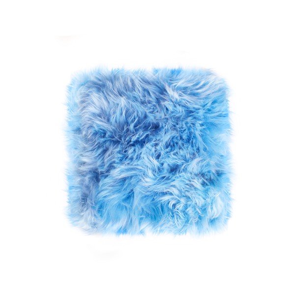 Svetlomodrý vankúš z ovčej kožušiny Royal Dream Sheepskin, 45 x 45 cm-image-1