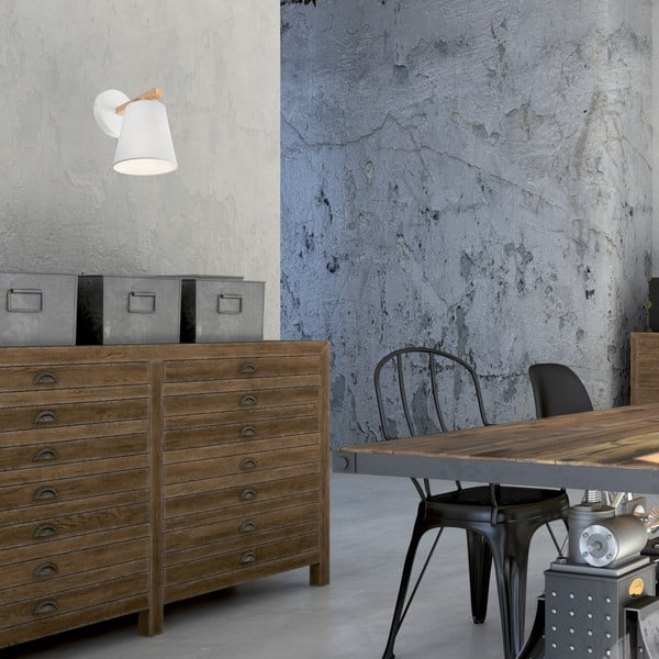 Biele nástenné svietidlo ø 15 cm Ellie – LAMKUR-image-2