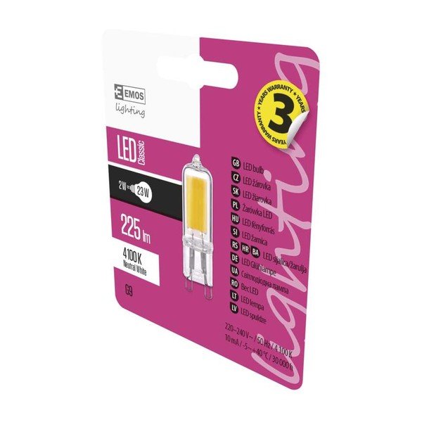 LED žiarovka EMOS Classic JC A++ Neutral White, 2W G9-image-1