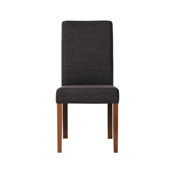 Tmavosivá stolička s tmavohnedými nohami Ted Lapidus Maison Tonka-image-3