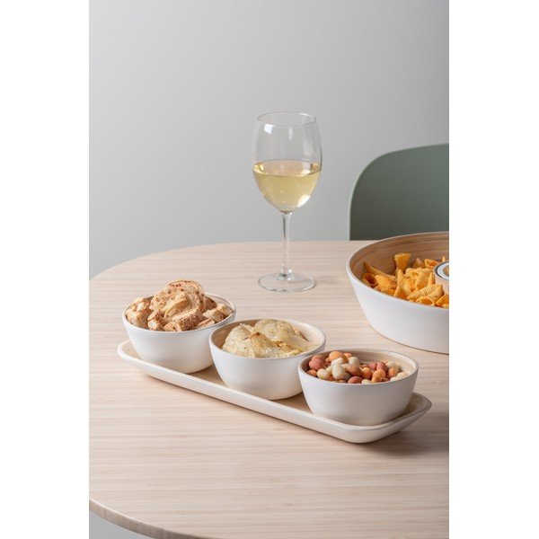 Biela bambusová servírovacia súprava Puro – PT LIVING-image-1