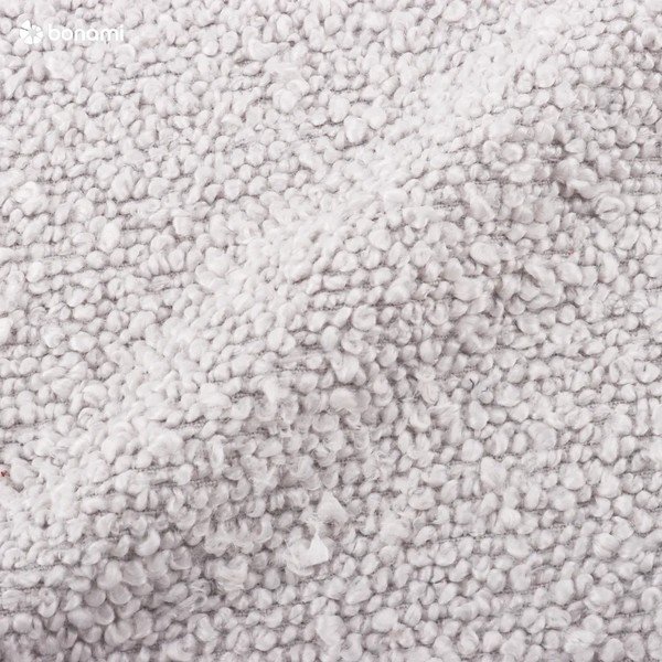 Svetlosivý taburet z textílie bouclé Molino – Micadoni Home-image-3