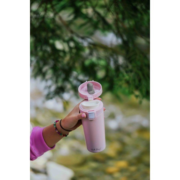 Ružový cestovný termohrnček Vialli Design Fuori, 400 ml-image-3