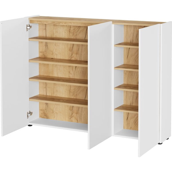 Biela skrinka v dekore duba 138x105x25 cm Libbiano – Germania-image-2