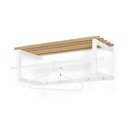 Biely/v prírodnej farbe kovový nástenný vešiak s poličkou 76 cm Marco – Spinder Design