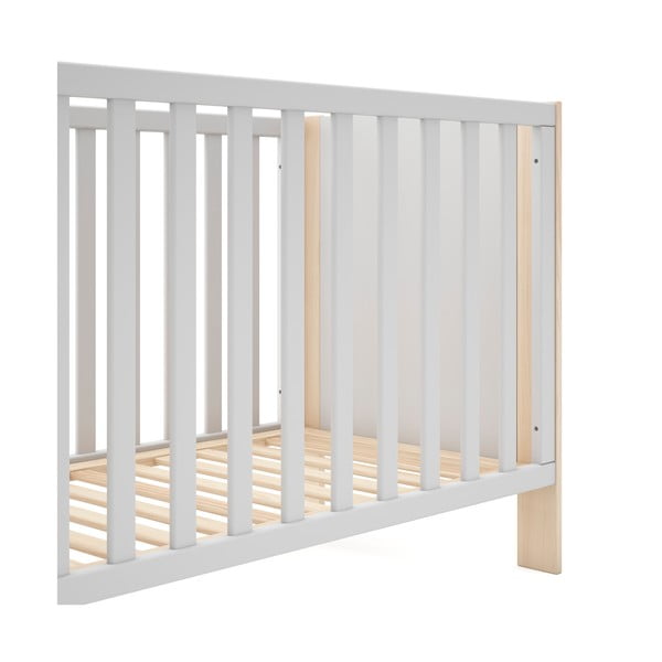 Biela/prírodná postieľka 60x120 cm Esteban - Marckeric-image-4